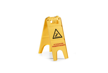 Указатель TTS "Осторожно мокрый пол" (полипроп, 2хсторонний, русск и англ)