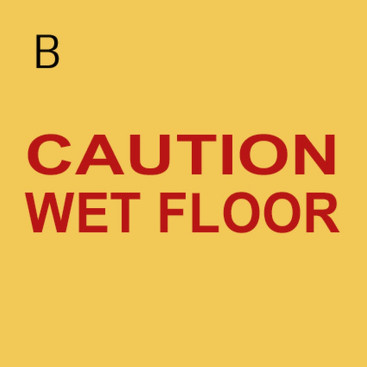 Указатель TTS "Осторожно мокрый пол" (полипроп, 2хсторонний, русск и англ)