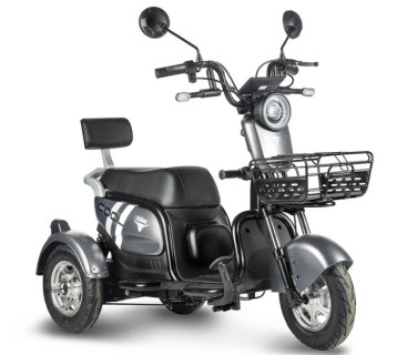 Трицикл электрический Rutrike Шкипер (серый)