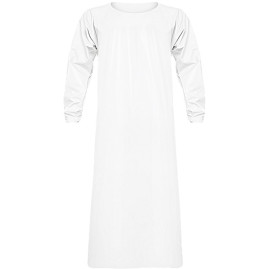 Фартук с рукавами Reiko aproLin eco+ (белый, Дл-115см)