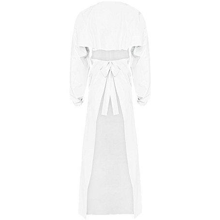 Фартук с рукавами Reiko aproLin eco+ (белый, Дл-115см)