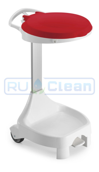 Держатель мешка TTS Smile E-70 (120л, педаль, ножки, колеса, красная крышка)
