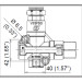 Регулятор давления Mecline VHP50 (360бар, 100л/мин, 1/2"г-1/2"г, By-pass 1/2"г, лат)
