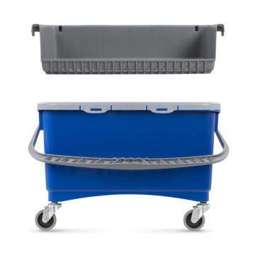 Ведро TTS JIM для мытья окон/нанесения воска (28л, синий)