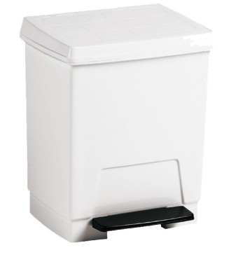 Контейнер для мусора Nofer 14025.W (8л, педаль, белый)