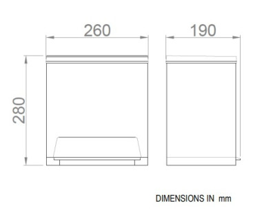 Контейнер для мусора Nofer 14025.W (8л, педаль, белый)
