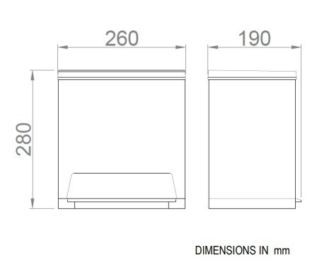 Контейнер для мусора Nofer 14025.W (8л, педаль, белый)