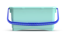 Ведро TTS (20л, ручка синяя, без крышки, зеленый)