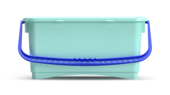 Ведро TTS (20л, ручка синяя, без крышки, зеленый)