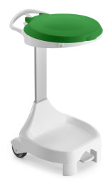 Держатель мешка TTS Smile E-70 (120л, педаль, ножки, колеса, зеленая крышка)