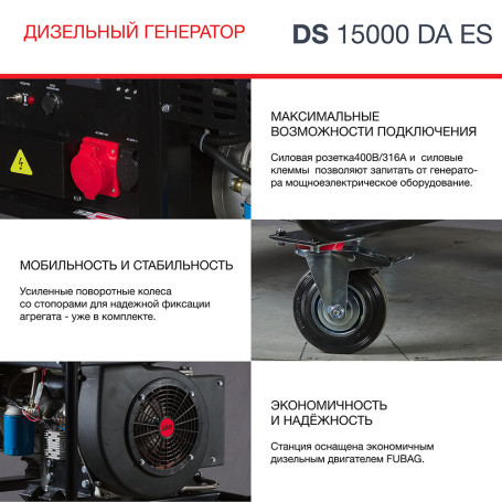 Генератор дизельный FUBAG DS 15000 DA ES
