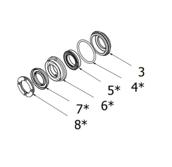 Комплект уплотнений HAWK FOG d15мм