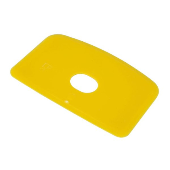 Скребок с отверстием FBK (146х98мм, гибкий, желтый)