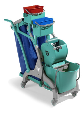 Тележка TTS Nick Star 90 (28л, держ. мешка, отжим Dry, серый)