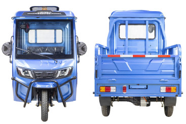 Трицикл электрический Rutrike КАРГО Кабина 1500 60V1000W (темно-синий)