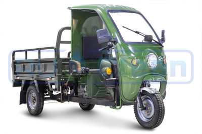 Трицикл электрический Rutrike D4 КАБИНА 1800 (зеленый)