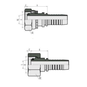 Фитинг высокого давления DKO-L (DN06, М10х1г, оцинк) Robin