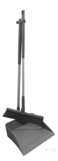 Набор совок с щеткой Schavon (325x430х1000 мм, серый)