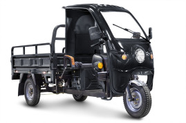 Трицикл электрический Rutrike D4 КАБИНА 1800 (черный)