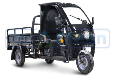 Трицикл электрический Rutrike D4 КАБИНА 1800 (черный)