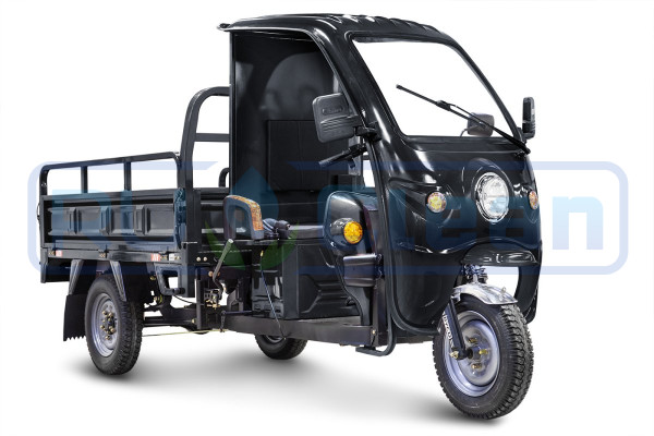 Трицикл электрический Rutrike D4 КАБИНА 1800 (черный)