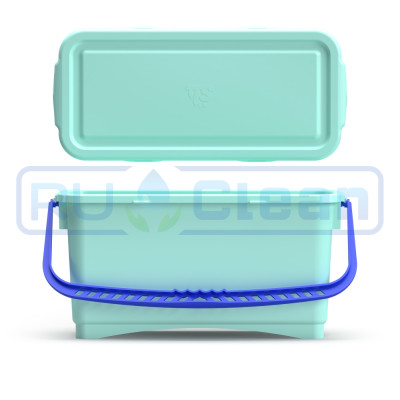 Ведро TTS (20л, ручка синяя, крышка, зеленый)