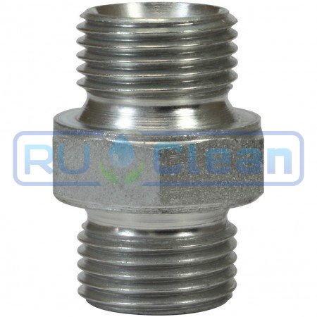 Переходник 1/8"ш-1/8"ш R+M (500бар, оцинк)