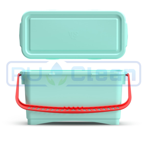 Ведро TTS (20л, ручка красная, крышка, зеленый)