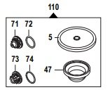 Ремкомплект Comet KIT110 (IDS 1201/1401, мембрана NBR)