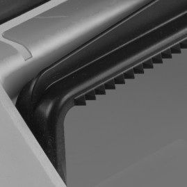 Совок TTS Clip (крышка, пластик, складная ручка, черный)