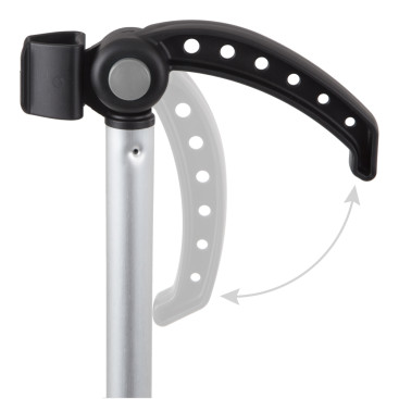 Совок TTS Clip (крышка, пластик, складная ручка, черный)