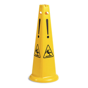 Знак TTS (пласт, пирамидальный, "Осторожно мокрый пол")