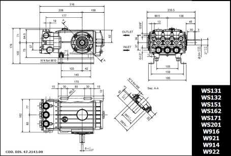 Насос высокого давления IPG WS151 (1450 об/мин)