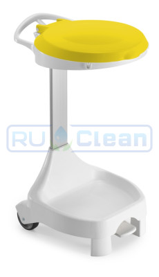 Держатель мешка TTS Smile W-70 (120л, педаль, ножки, колеса, желтая крышка)