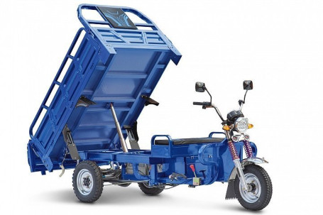 Трицикл электрический Rutrike Титан 2000 60V1500W (гидравлика, синий)