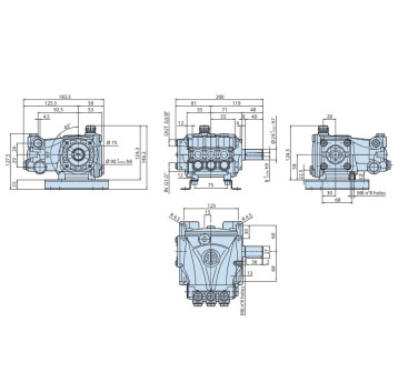 Насос высокого давления Annovi Reverberi RC 14.20 N (200бар, 14л/мин, 1450об/мин)