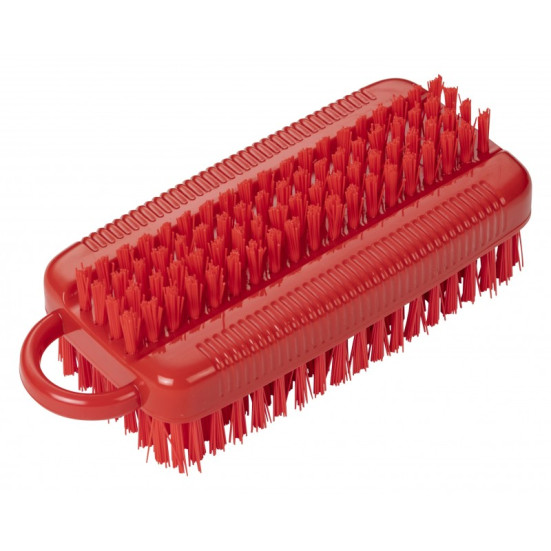 Щетка для ногтей Haug Bursten (110х32х50мм, жесткий/средний, красный)
