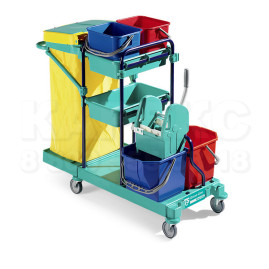 ТележкаTTS GREEN 150 (2*15л, 2*12л, отжим Тес)