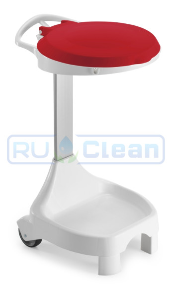 Держатель мешка TTS Smile W-60 (120л, ножки, колеса, красная крышка)