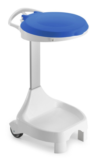 Держатель мешка TTS Smile W-60 (120л, ножки, колеса, синяя крышка)