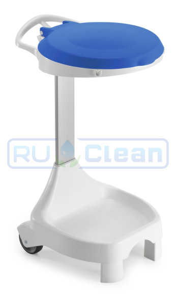 Держатель мешка TTS Smile W-60 (120л, ножки, колеса, синяя крышка)