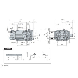 Насос высокого давления Annovi Reverberi RHW 15.25H N DX (250бар, 15л/мин, горяч. вода)