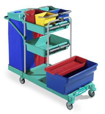 Тележка TTS Green Line 440 (35л, 4х6л, сетка, 2 держ. мешка)