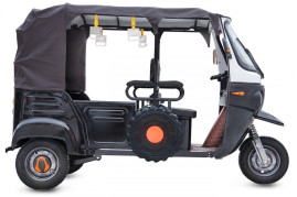 Трицикл электрический Rutrike Рикша NEW 60V1800W (черно-белый)