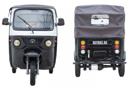 Трицикл электрический Rutrike Рикша NEW 60V1800W (черно-белый)