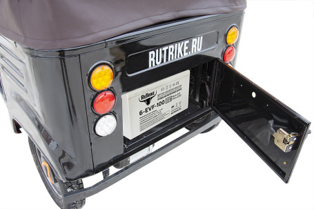 Трицикл электрический Rutrike Рикша NEW 60V1800W (черно-белый)