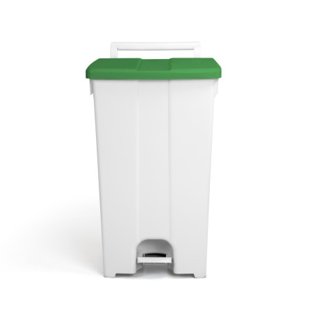 Контейнер мусорный TTS Derby XXL (90л, колеса, педаль, зеленая крышка)