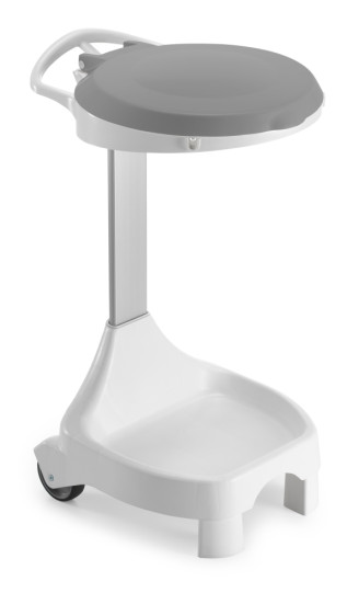 Держатель мешка TTS Smile W-60 (120л, ножки, колеса, серая крышка)