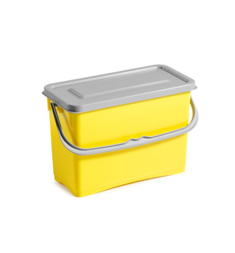 Ведро пластиковое TTS HERMETIC (8л, желтое, с крышкой)
