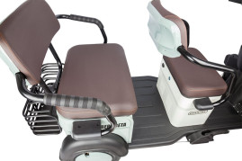 Трицикл электрический Rutrike Gelbert Beta (48/60V, 800W, сереребристо-белый)